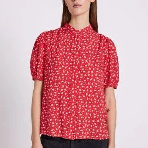 Sabby SS Shirt Red Flower AOP