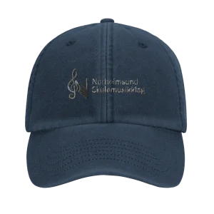 Vintage dad caps – Beechfield B655 Vintage Denim Brodert logo Norheimsund Skulemusikklag