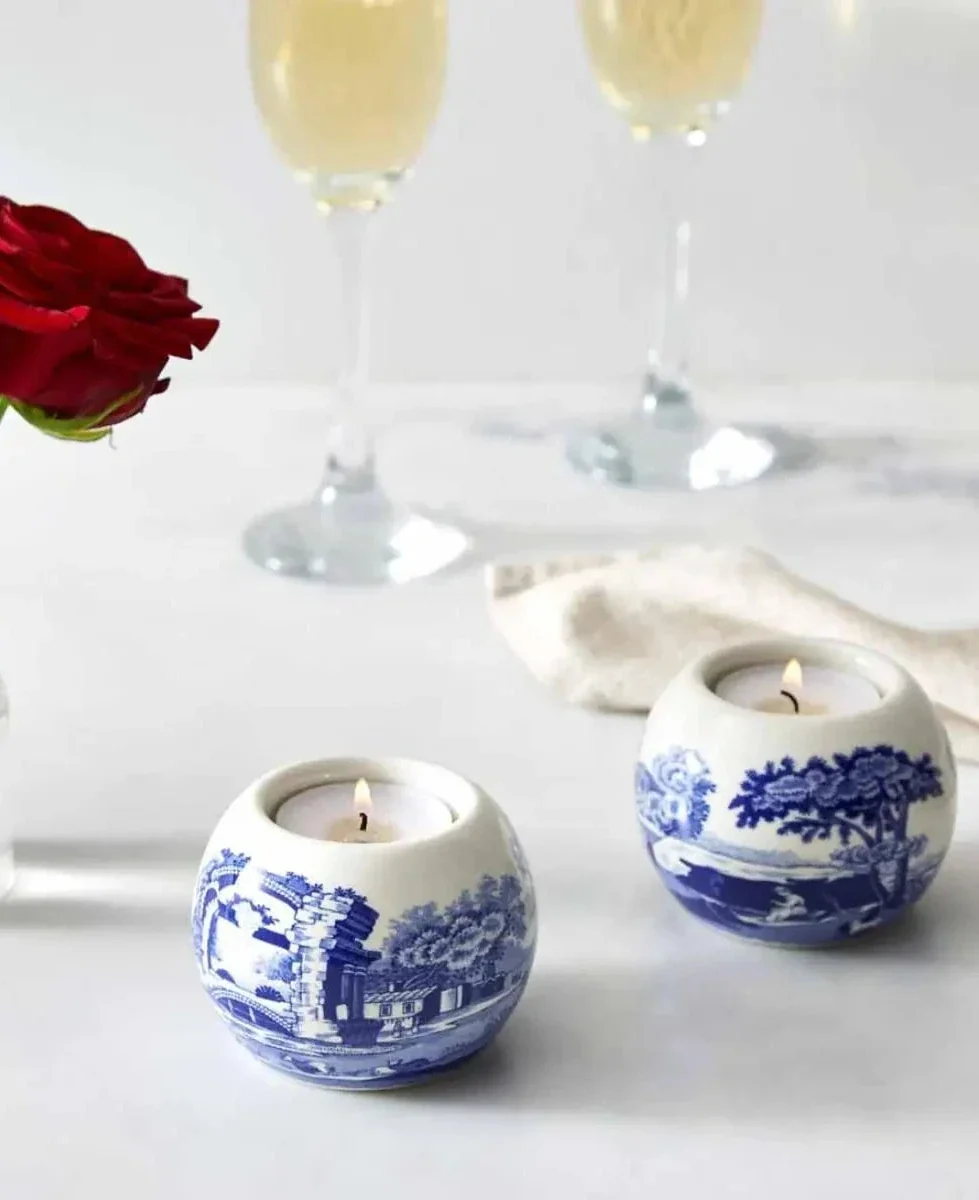 Spode Blue Italian Telysholdere 2-pack - Image 3