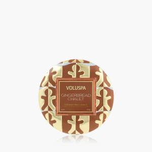 Mini Tin Candle, 25 tim Gingerbread Chalet