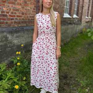 MSCHFalisha SL Dress AOP Rose Red Flower