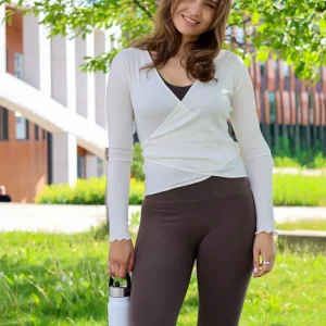 Basic Wrap Sweater Pure White