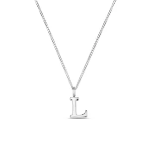 Luxe Initial Letter Necklace Silver