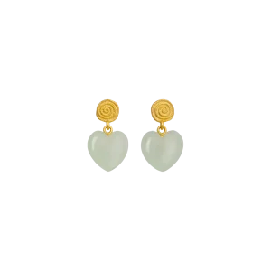 Penny Petite Moss Green Earrings