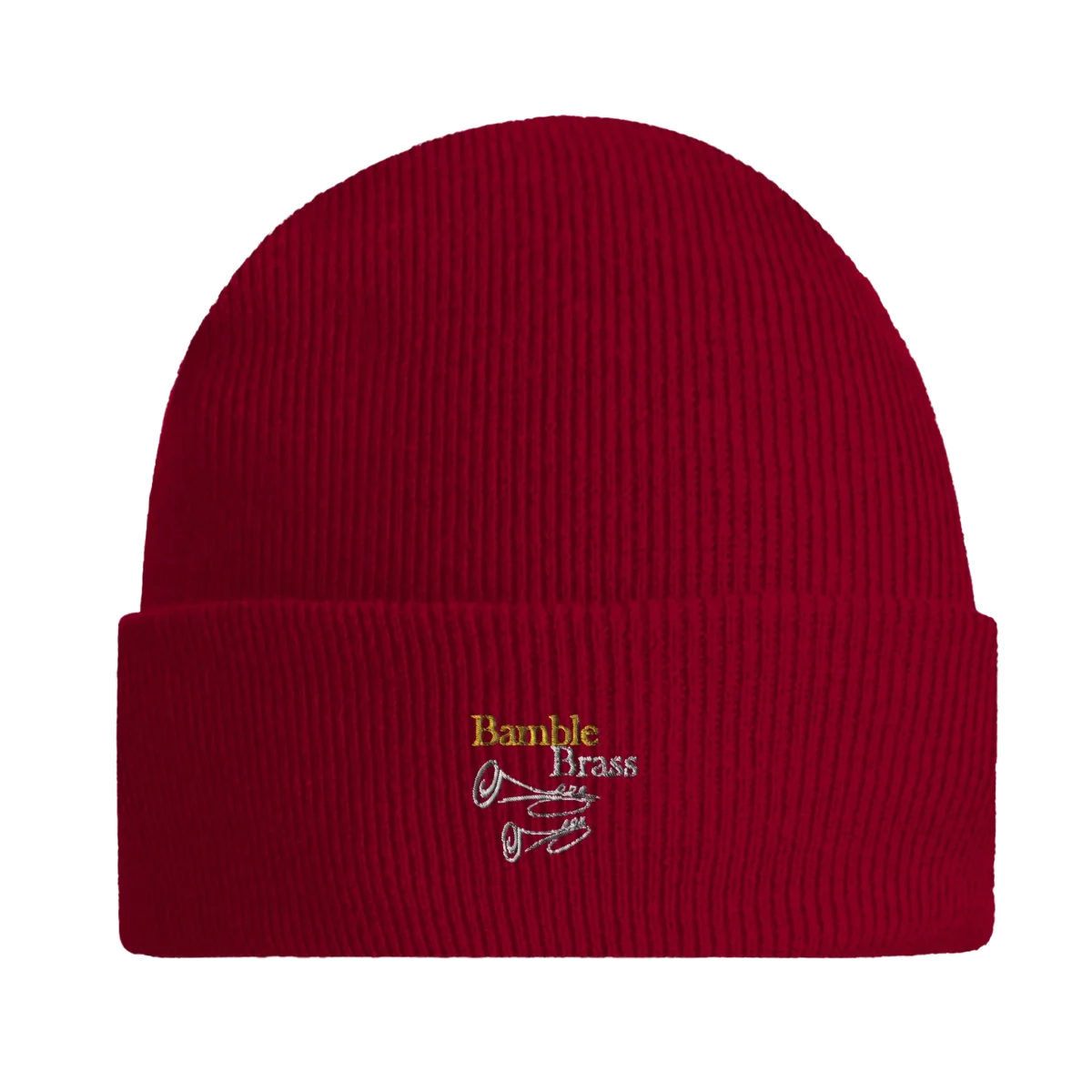 Lue med mansjett – Beechfield B45 Brodert logo Bamble Brass - Image 3