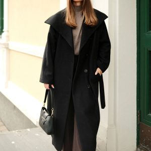 ZorahIW Long Coat Black