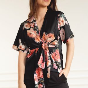 Blair Blouse Short Fiori Noir