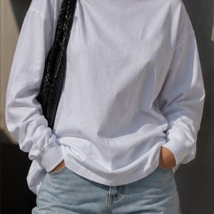 Box Fit Long Sleeve White