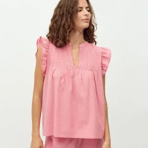 Gemala-M Top Striped Pink Red