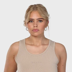Rib tank top - Deep sand