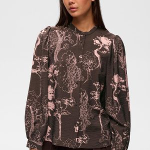 Makenna IW Shirt, Brown Tree Garden