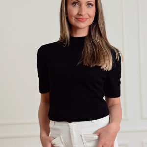 Merino Short Sleeve Polo Black