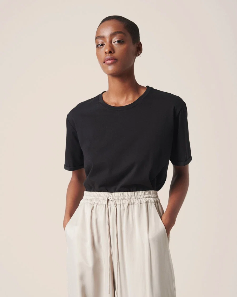 Terina Organic Tee Black - Image 2