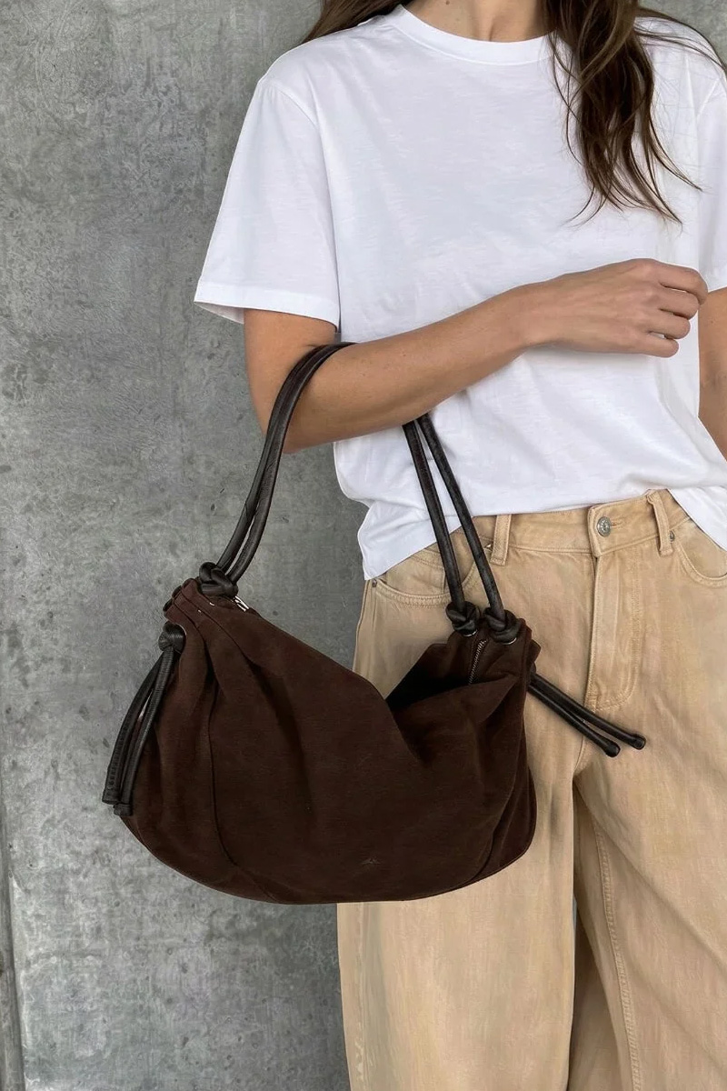 ReignMBG Bag Suede Dark Brown - Image 2