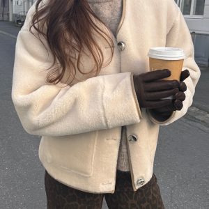 Reversible Collarless Blouson Rice