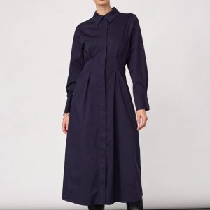 SannaCC Shirt Long Dress Navy