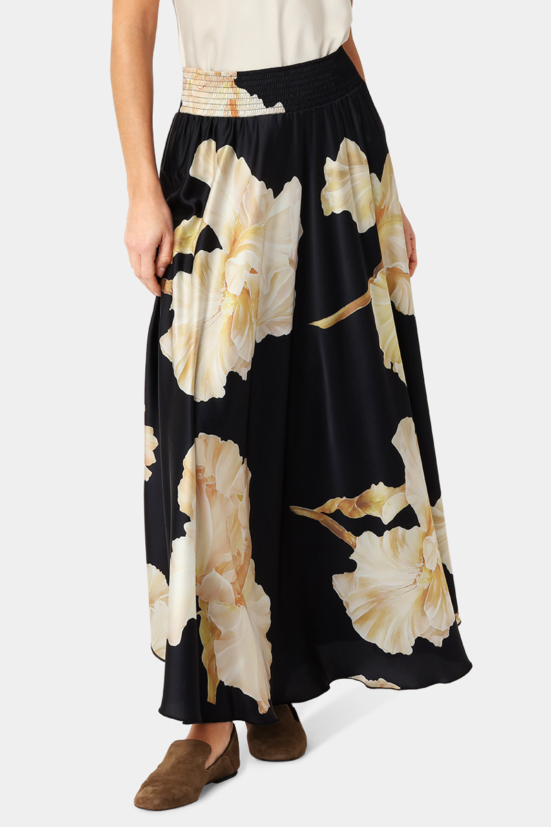 Savannah Skirt Gold Maxi Flower