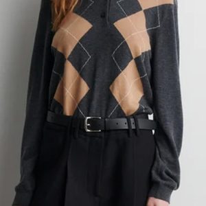 Shailene Knit Polo Dark Grey Melange