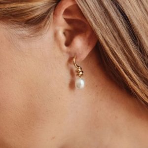 Swivel Earrings Pearl S Gold