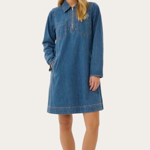 YaliaPW Dress Medium Blue Denim
