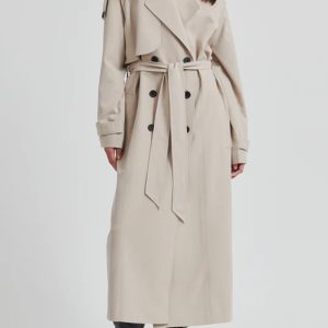 Zoie Trenchcoat Light Beige Melange